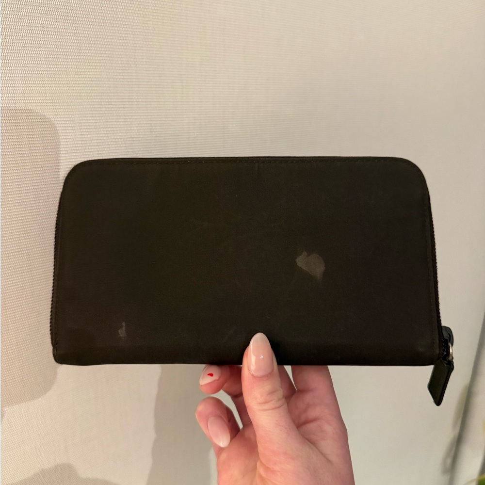 Prada Black Nylon Long Zippie Wallet with Triangle Logo Authentic - Picture 5 of 9